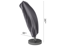 Blokker.Nl Platinum Aerocover zweefparasolhoes   Ademende hoes voor parasols met gebogen mast tot diameter 3,5m
