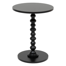 Atmosphera Bijzettafel Alexa diameter 38xH50 cm – Zwart – MDF – Ronde Plantenverhoger / Salontafel