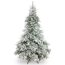 National Tree Company Andorra Flocked kunstkerstboom   183cm   groen   Diameter 127cm   1.559 Tips   besneeuwd   metalen voet