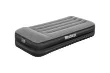 Bestway luchtbed 'Tritech Twin'   191x97x46 cm   met ingebouwde pomp, leegloopventiel en hoofdkussen   zwart/grijs