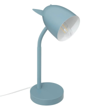 Atmosphera Kinderkamer Tafellamp – Met Oortjes – Blauw Metaal – 18x12,5x31 cm – Bureaulamp – E14 Fitting