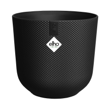 Elho Jazz Rond 19   Living Black (zwart)   Diameter 19 x H 18 cm   Ideaal voor binnen   100% gerecycled