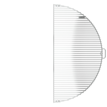 BonFeu BonGrill ½ diameter 100   Grijs   LxBxH: 54x104x3cm