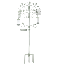 Bûten voederstation voor vogels 60 x 60 x H250 cm   Grijs