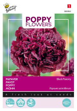 Buzzy seeds Buzzy® Poppies of the World   Papaver zaden   Black Paeony