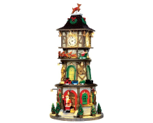 Lemax   'Christmas Clock Tower'   Verlicht gebouw met animatie & muziek/geluid   Inclusief adapter