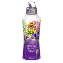 Compo vloeibare meststof voor geraniums & balkonplanten   1 l