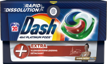 Dash Platinum wasmiddel pods met extra reinigingskracht   20 beurten   Wascapsules