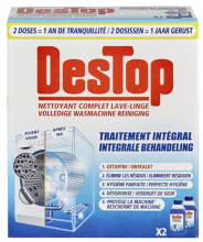 Destop wasmachinereiniger duopack   2 x 250ML   Integrale behandeling