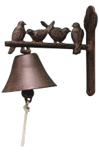 Esschert Design Gietijzeren deurbel met vogels