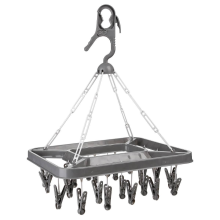 5Five Droogcarrousel met 26 Knijpers   39,5 x 41,5 cm   Donkergrijs   Kunststof