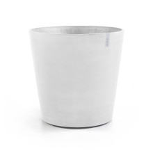 Ecopots bloempot Amsterdam Wheels 60  Rond   Pure White   Diameter 60 x H56 cm