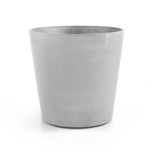 Ecopots bloempot Amsterdam Wheels 60   Rond   White Grey   Diameter 60 x H56 cm