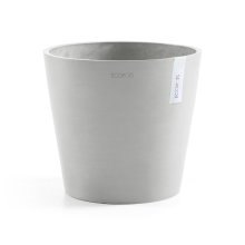 Ecopots bloempot Amsterdam 40   Rond   White Grey   Diameter 40 x H34,5 cm