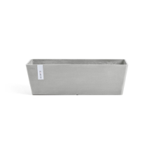 Ecopots bloempot Bruges 45   Rechthoekig   White Grey   45cm x 17,7cm x H17cm