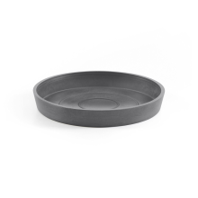 Ecopots onderschotel met waterreservoir   Rond   Grey   Diameter 18 x H2,5 cm