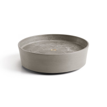 Ecopots onderschotel op wielen   Rond   Taupe   Diameter 28,7 x H8,3 cm