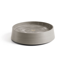 Ecopots onderschotel op wielen Oslo  Rond   Taupe   Diameter 32,2 x H8,5 cm