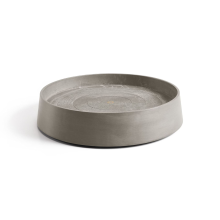 Ecopots onderschotel op wielen Oslo   Rond   Taupe   Diameter 50 x H10,5 cm