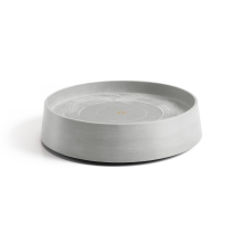 Ecopots onderschotel op wielen Oslo   Rond   White Grey   Diameter 41 x H9,5 cm