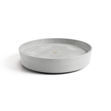 Ecopots onderschotel op wielen   Rond   White Grey   Diameter 41,6 x H9 cm