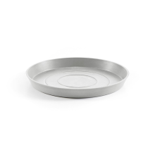 Ecopots onderschotel met waterreservoir  Rond   White Grey   Diameter 28,7 x H3 cm