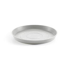 Ecopots onderschotel met waterreservoir  Rond    White Grey   Diameter 44,5 x H3,5 cm