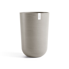Ecopots bloempot Oslo High 52   Rond   Taupe   Diameter 35 x H51,5 cm
