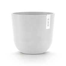 Ecopots bloempot Oslo 25   Rond   Pure White   Diameter 25 x H21,8 cm