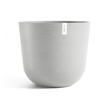 Ecopots bloempot Oslo 75   Rond   White Grey   Ø75 x H65 cm