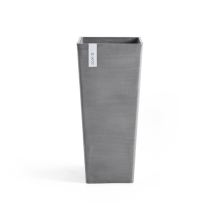Ecopots bloempot Rotterdam High 70   Vierkant   Grey   32,7 x H70,5 cm