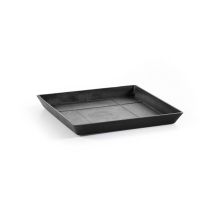 Ecopots onderschotel met waterreservoir   Vierkant   Dark Grey   35,5 x H3,5 cm