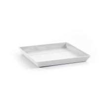 Ecopots onderschotel met waterreservoir   Vierkant   Pure White   28 x H3 cm