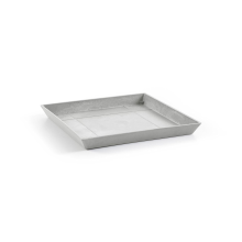 Ecopots onderschotel met waterreservoir   Vierkant   White Grey   43 x H3,5 cm
