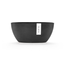 Ecopots bloempot Sofia 30 met waterreservoir  Ovaal   Dark Grey   29,5 x 13,4 x H13,5 cm
