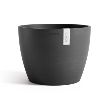 Ecopots bloempot Stockholm 24   Rond   Dark Grey   Diameter 23,3 x H17,7 cm