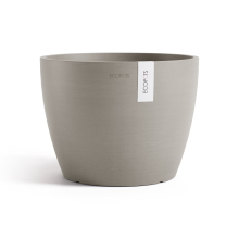 Ecopots bloempot Stockholm 31   Rond   Taupe   Diameter 31 x H23,5 cm