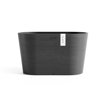 Ecopots bloempot Tokyo 30 met waterreservoir   Ovaal   Dark Grey   30 x 17 x H17 cm