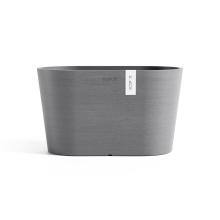 Ecopots bloempot Tokyo 30 met waterreservoir   Ovaal   Grey   30 x 17 x H17 cm