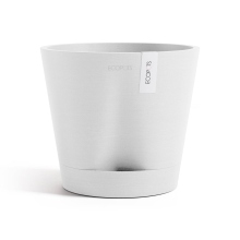 Ecopots bloempot Venice 2 20  Rond   Pure White   Diameter 20,1 x H17,7 cm