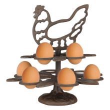 Esschert Design Gietijzeren eierrek met kip