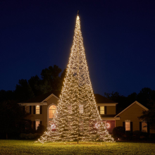 Fairybell vlaggenmast kerstboom   10 m   8.000 Warm witte ledlampjes   exclusief vlaggenmast