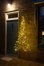 Fairybell hangende verlichte kerstboom   150 cm   240 warm witte ledlampjes   inclusief ophangsysteem
