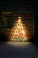 Fairybell verlichte muurkerstboom   200 cm   180 warm witte ledlampjes