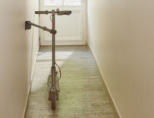 Mottez fietsen/stepdrager muur zwart   Fietsenrekken en  haken   16x36x11cm