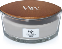 WoodWick geurkaars   Ellipse HearthWick Flame   Fireside