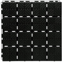 Prosperplast Easy Square Tuintegels   Zwart   40x40 cm   Set van 9