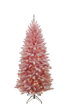 A Perfect Christmas Funky Pink kunstkerstboom   183 cm   roze   300 ledlampjes   besneeuwd   metalen voet
