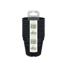 Elho kweekpot   Green Basics starters set (set van 10)   Zwart   Diameter 8cm x H: 12cm