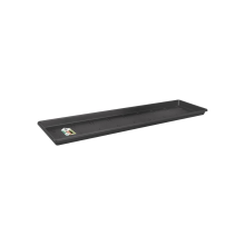 Elho green Basics schotel voor Balkonbak 50   Living black (Zwart)   47 x 15 x H 3 cm